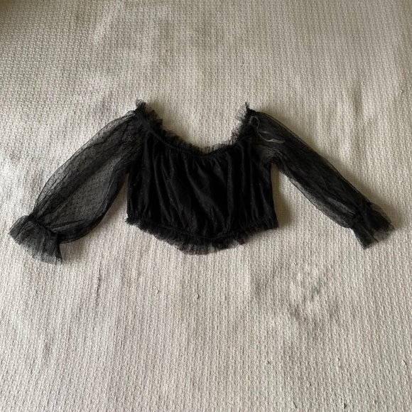 Women's Ruffled Long Sleeve Blouse - Picture 4 of 6